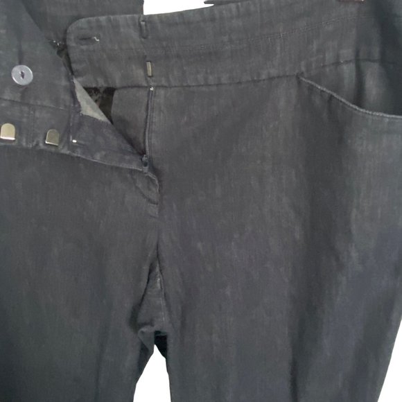 LOFT Women's Black Dressy Jeans Size 10 Curvy Stretch Zip Hook and Button - Picture 6 of 7
